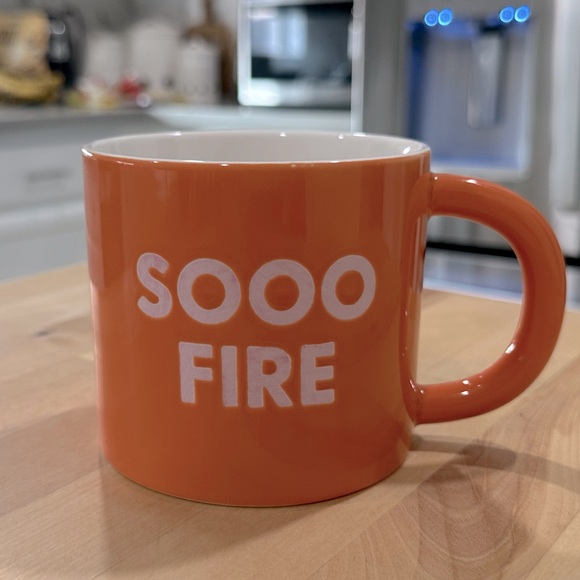 Room Essentials Other - New! Room Essentials SOOO FIRE 16oz Stoneware Mug Orange & White